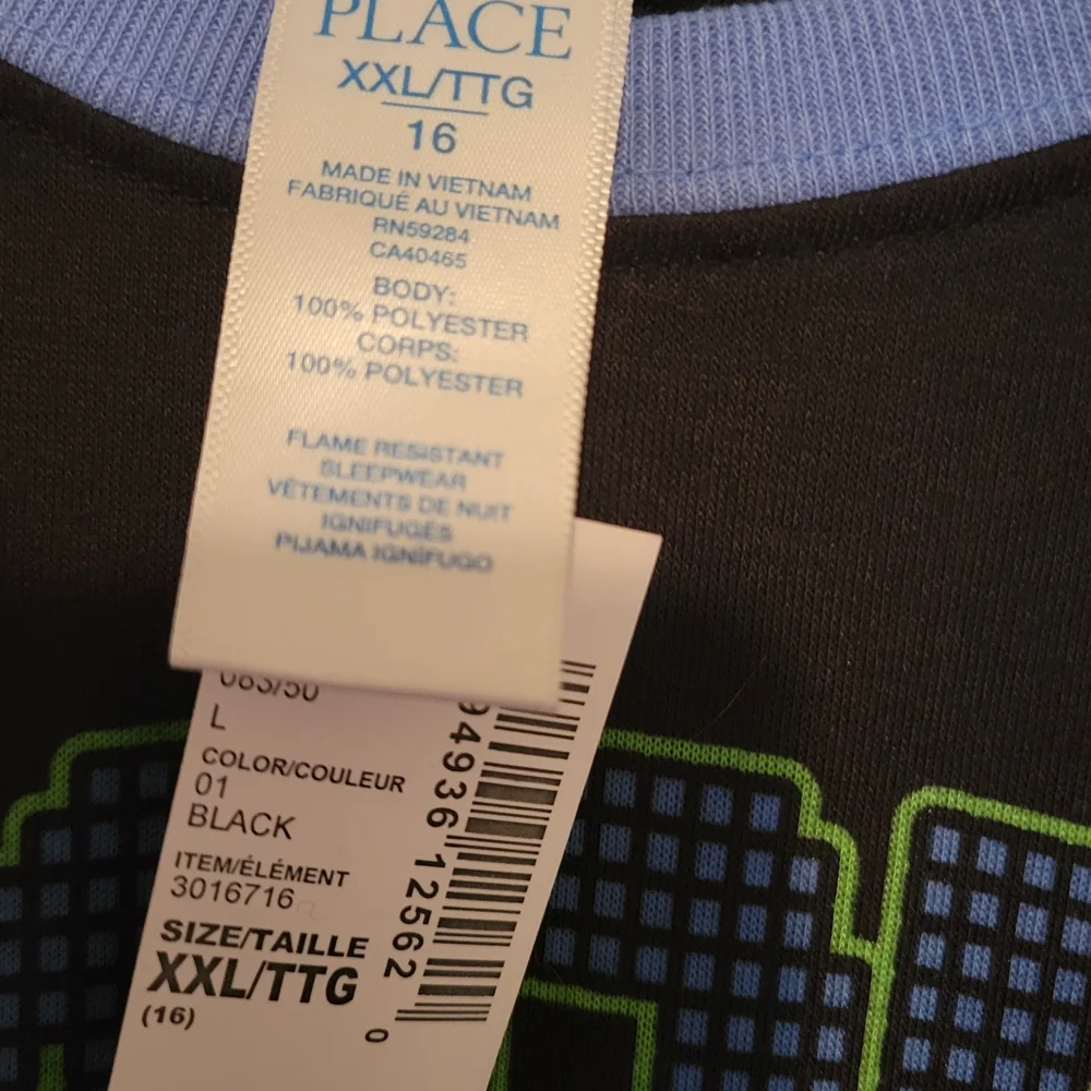 The Children's Place Youth Black and Blue Pajama Set